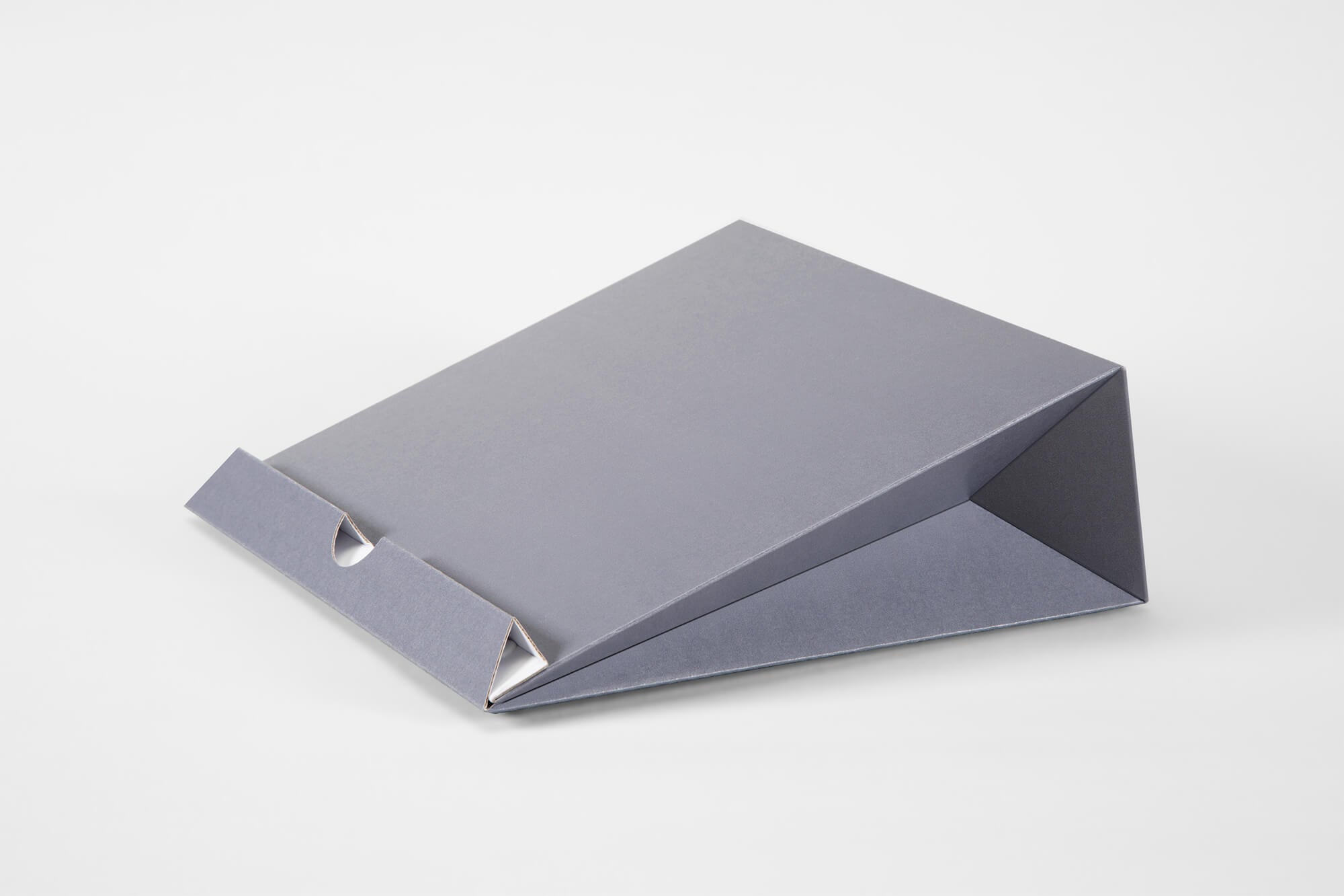 Space gray origami laptop stand