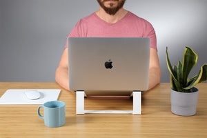 Ergonomic Laptop Stand - Basic - White