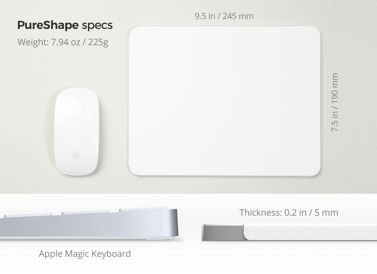 PureShape mousepad for Apple Mouse - Dark Gray – moonimal PureShape mousepad for Apple Mouse - Dark Gray – moonimal